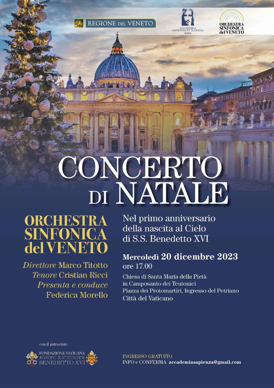 Concerto di Natale il 20 dicembre in Vaticano 